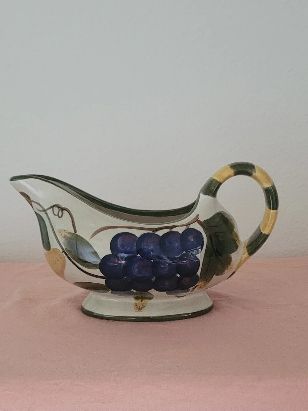 Tabletops Lifestyles Fruit Medley Handpainted Gravy Boat Vintage